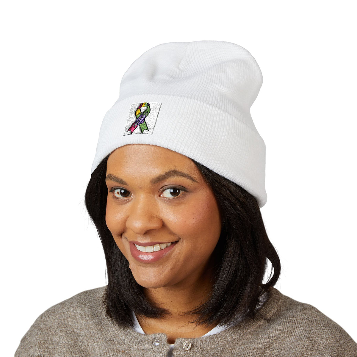 Embroidered Beanie — Cuffed Hat