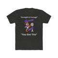 Moooove Over Cancer Lung Cancer awareness ribbon T-shirt in charcoal