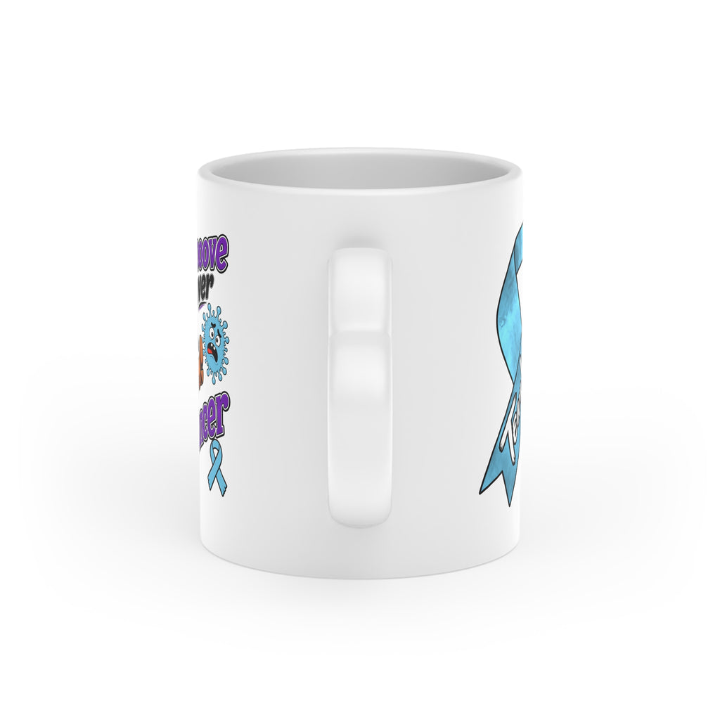 Kickin' Cancer 11 oz Heart-Handle Ceramic Mug