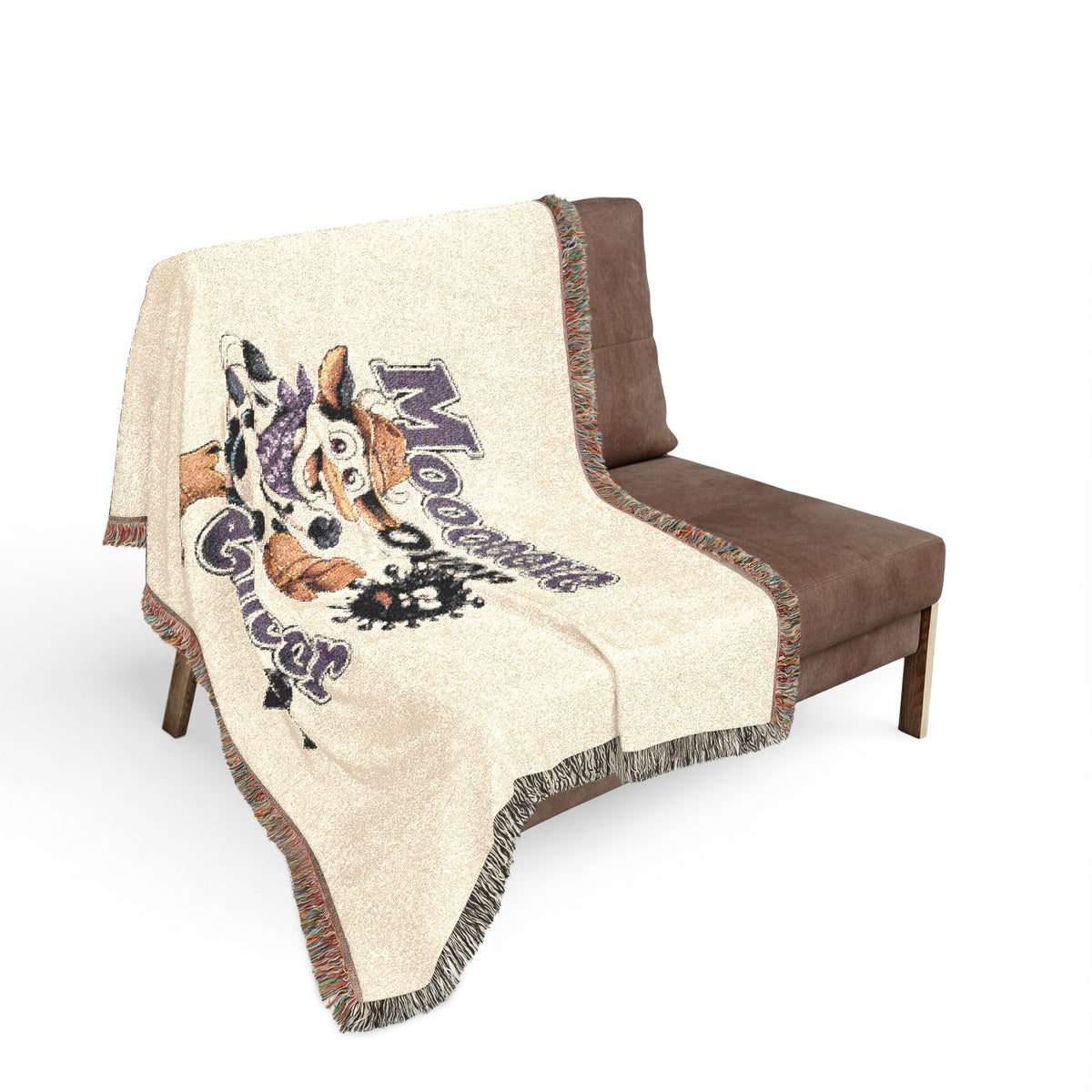 Kickin' Cancer Woven Blanket — Cowboy Boots Support Throw