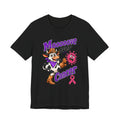 Moooove Over Cancer design with western cow graphic on a black T-shirt