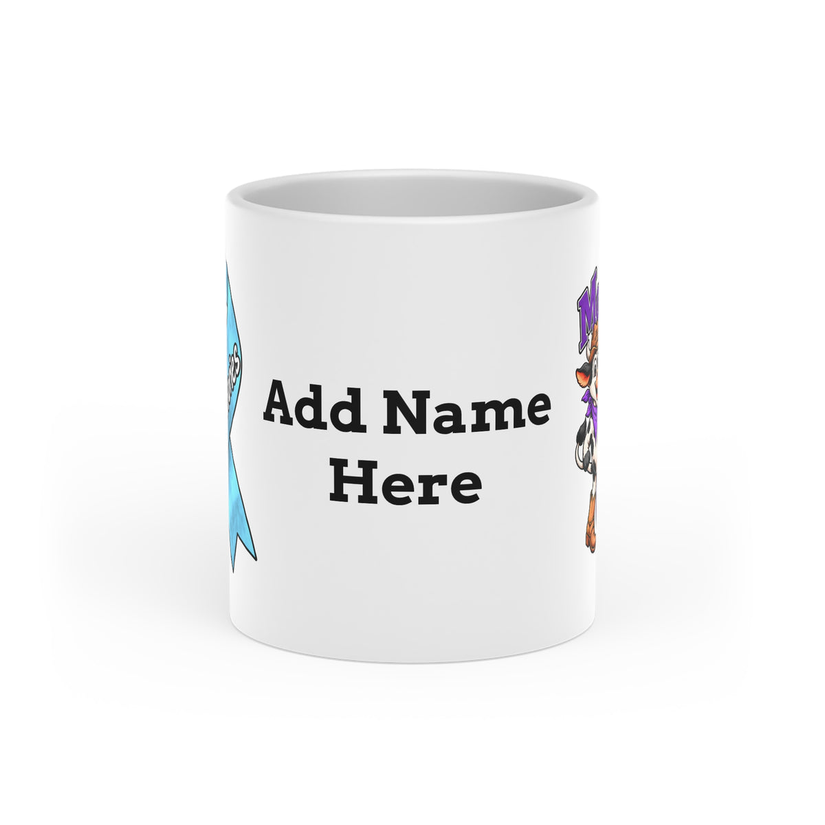 Kickin' Cancer 11 oz Heart-Handle Ceramic Mug